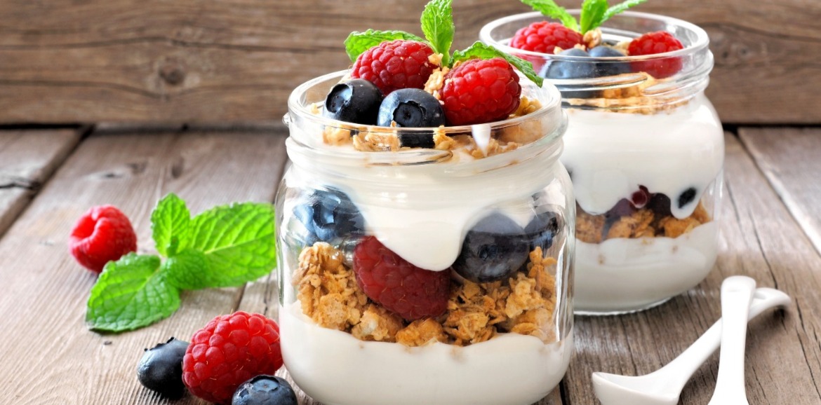 Yogurt and fruit parfaits in glass jars | SeaShore Realty