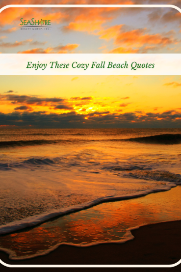 enjoy these cozy fall beach quotes | seashore realty