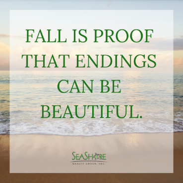 fall is proof that endings can be beautiful | seashore realty
